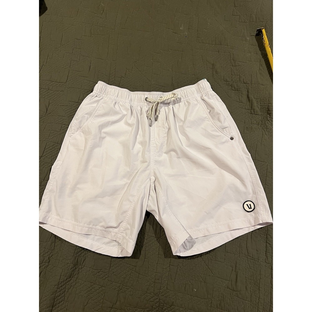 Vuori Men's Shorts Very Light Gray Color Large Draw String Waist
